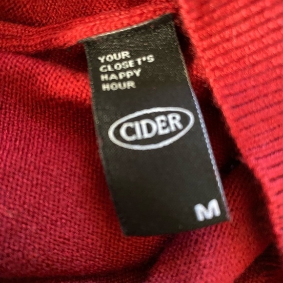 Cider Flower Button Long Sleeve Red Sweater/Cardigan Sz: Medium - Picture 5 of 8